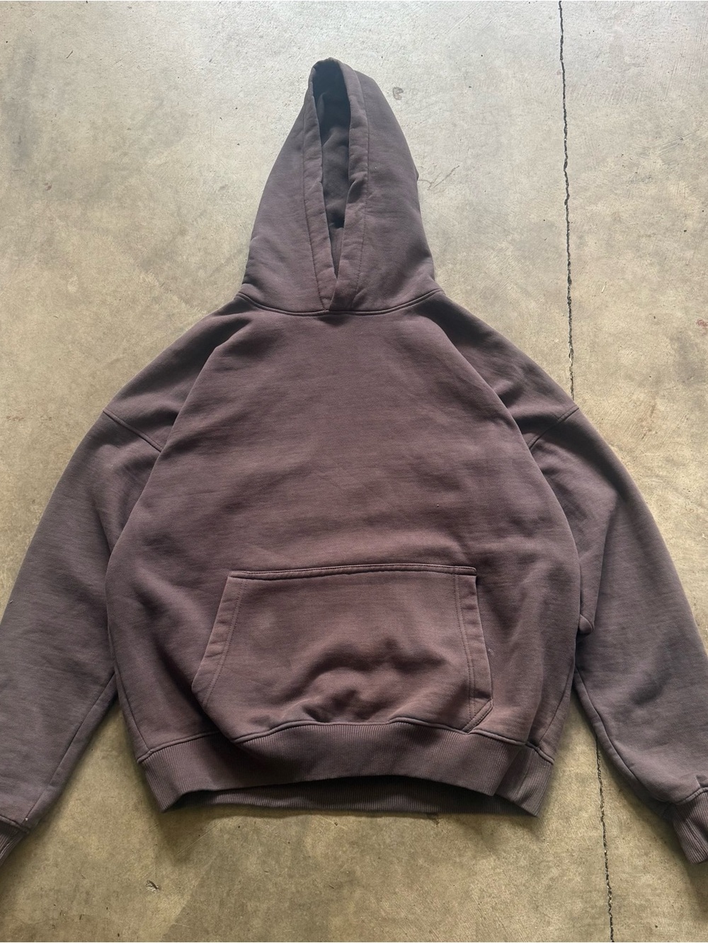 Men's Oversized Pullover Hoodie in Dark Brown